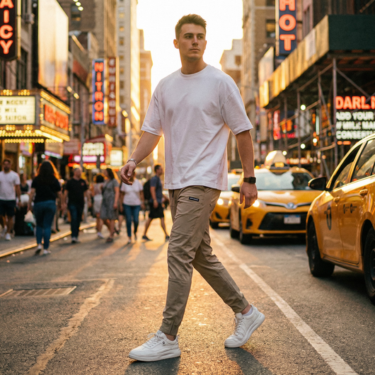 Pantalón cargo cómodo y funcional con múltiples compartimentos 